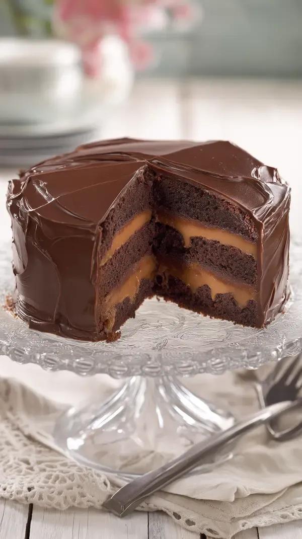 Chocolate Snickers Cake