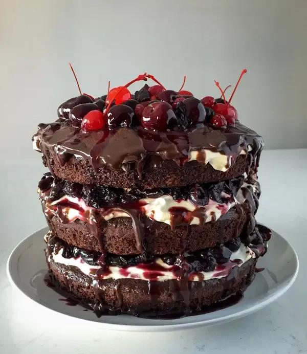 Marble Snickers Cake