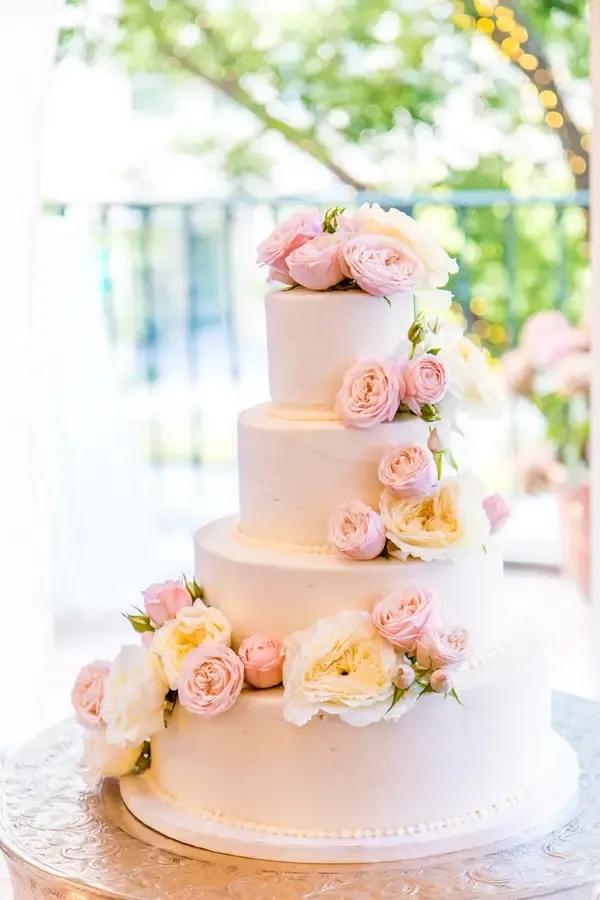 Rainbow White Chocolate Ganache Cake